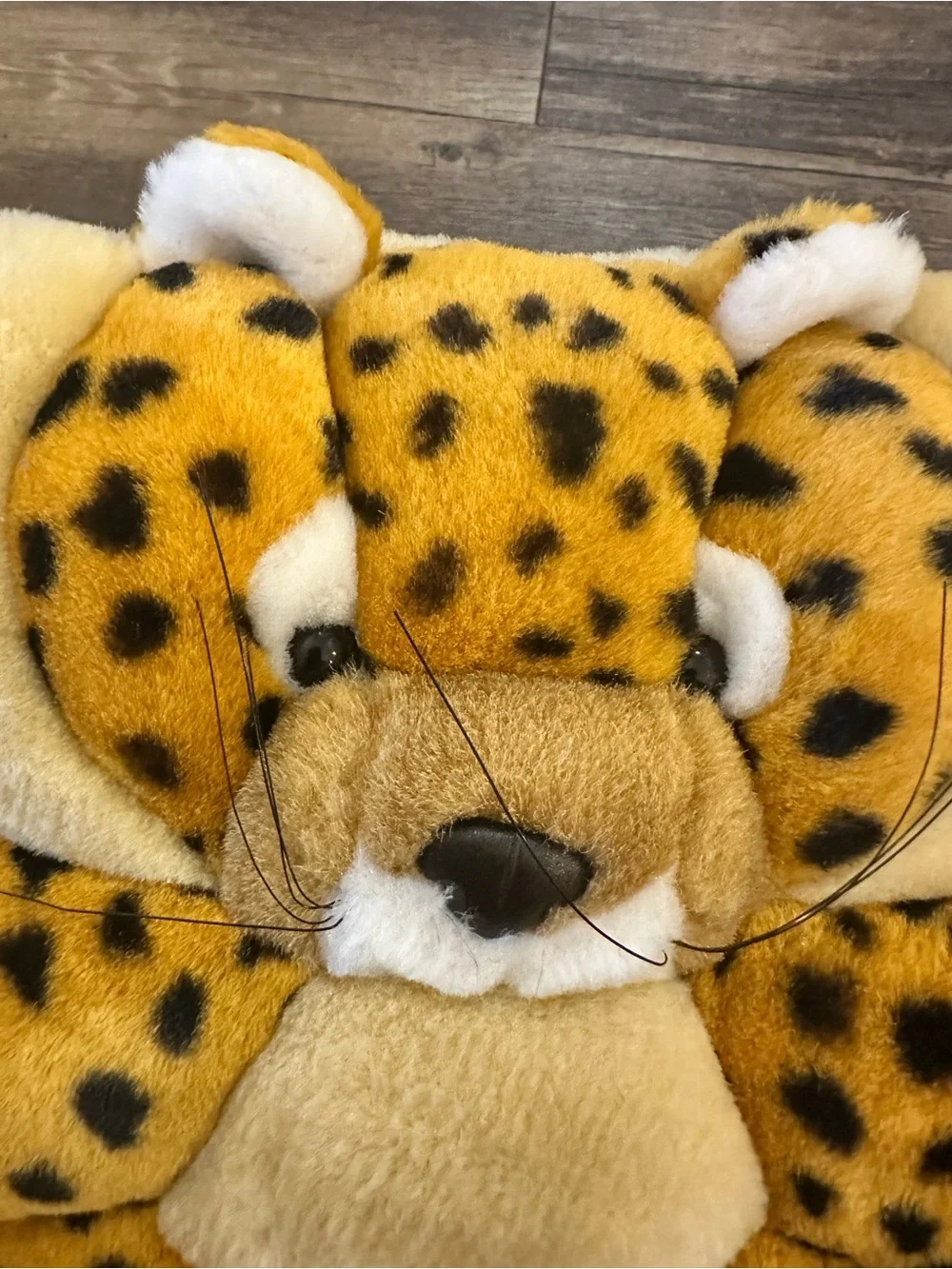Vintage 1998 Cheetah Plush Pillow - Soft Decorative Throw Pillow